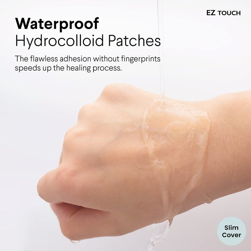 EZ Touch Touch-free Hydrocolloid Acne Pimple Patch (60 count, 12mm, Invisible) | Ultra-thin & Vaterproof | Patented Korean Slim Cover - Image 5